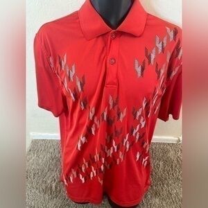 Men’s used Izod size L large golf polo red shirt